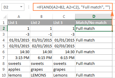 compare the contents in two cells in excel for mac